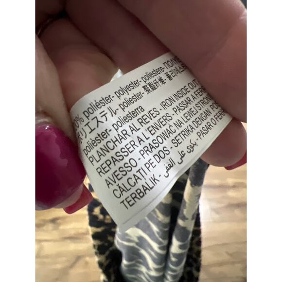 NWOT Zara size XL cheetah animal print wide leg pants - Picture 4 of 4